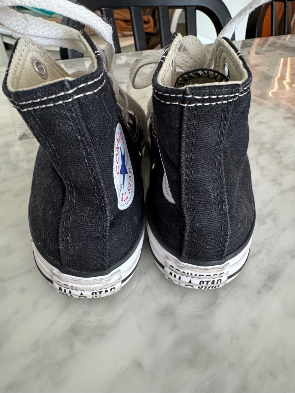 Converse Kids' Black High-Top Canvas Sneakers - 11 - Picture 4 of 5